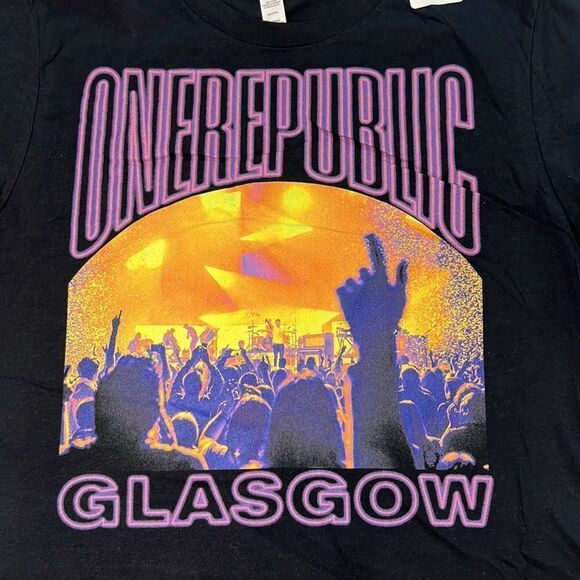 One Republic Glasgow Unisex Black Short Sleeve Graphic Tee Size Small - Picture 5 of 5